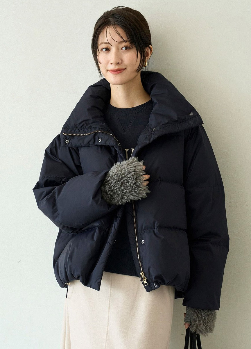 短版立領羽絨外套